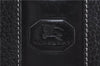Authentic BURBERRY Vintage Leather Clutch Bag Purse Black J2539