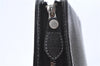 Authentic BURBERRY Vintage Leather Clutch Bag Purse Black J2539
