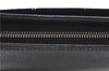 Authentic BURBERRY Vintage Leather Clutch Bag Purse Black J2539