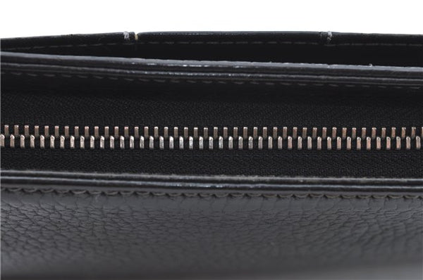 Authentic BURBERRY Vintage Leather Clutch Bag Purse Black J2539