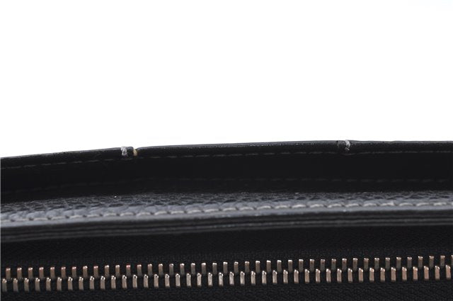 Authentic BURBERRY Vintage Leather Clutch Bag Purse Black J2539