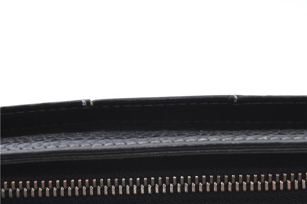 Authentic BURBERRY Vintage Leather Clutch Bag Purse Black J2539