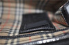 Authentic BURBERRY Vintage Leather Clutch Bag Purse Black J2539