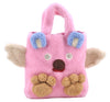 Authentic GUCCI Children's Flying Bear Faux Fur Tote Hand Bag 581007 Pink J2545