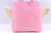 Authentic GUCCI Children's Flying Bear Faux Fur Tote Hand Bag 581007 Pink J2545