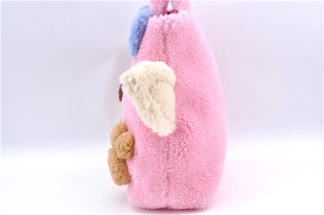 Authentic GUCCI Children's Flying Bear Faux Fur Tote Hand Bag 581007 Pink J2545