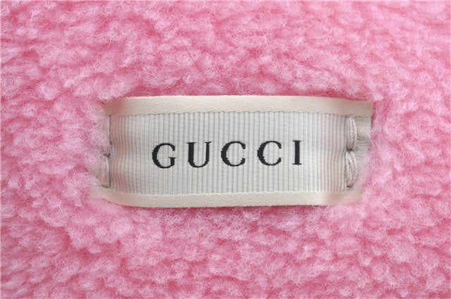 Authentic GUCCI Children's Flying Bear Faux Fur Tote Hand Bag 581007 Pink J2545