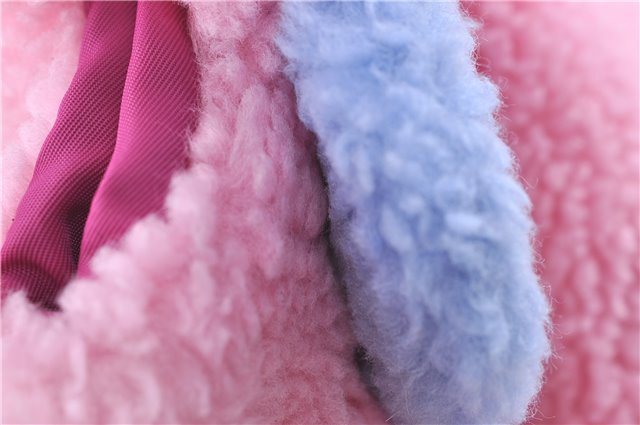 Authentic GUCCI Children's Flying Bear Faux Fur Tote Hand Bag 581007 Pink J2545