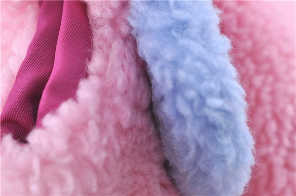 Authentic GUCCI Children's Flying Bear Faux Fur Tote Hand Bag 581007 Pink J2545