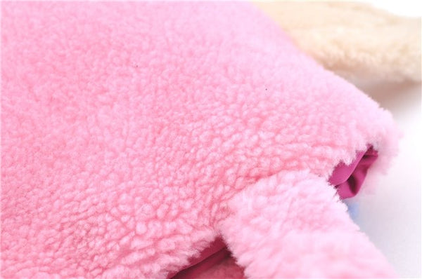 Authentic GUCCI Children's Flying Bear Faux Fur Tote Hand Bag 581007 Pink J2545