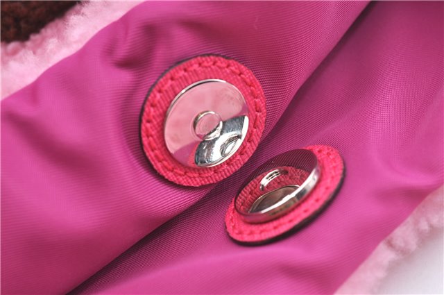 Authentic GUCCI Children's Flying Bear Faux Fur Tote Hand Bag 581007 Pink J2545