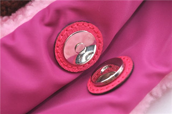 Authentic GUCCI Children's Flying Bear Faux Fur Tote Hand Bag 581007 Pink J2545