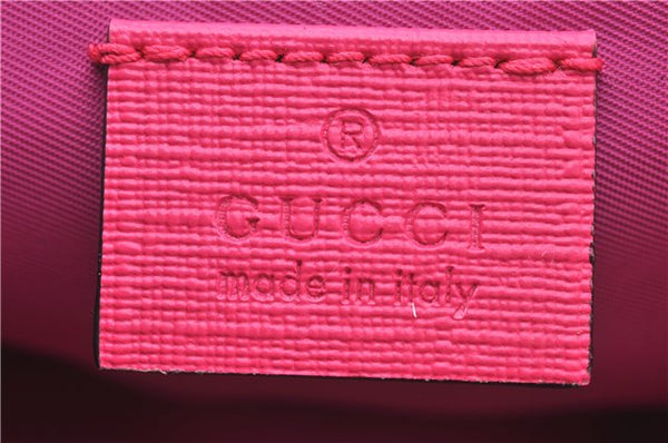 Authentic GUCCI Children's Flying Bear Faux Fur Tote Hand Bag 581007 Pink J2545