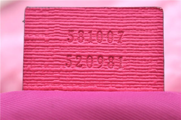 Authentic GUCCI Children's Flying Bear Faux Fur Tote Hand Bag 581007 Pink J2545