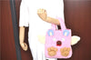 Authentic GUCCI Children's Flying Bear Faux Fur Tote Hand Bag 581007 Pink J2545