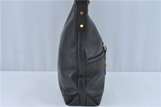 Authentic GUCCI Shoulder Tote Bag Leather Black J2552