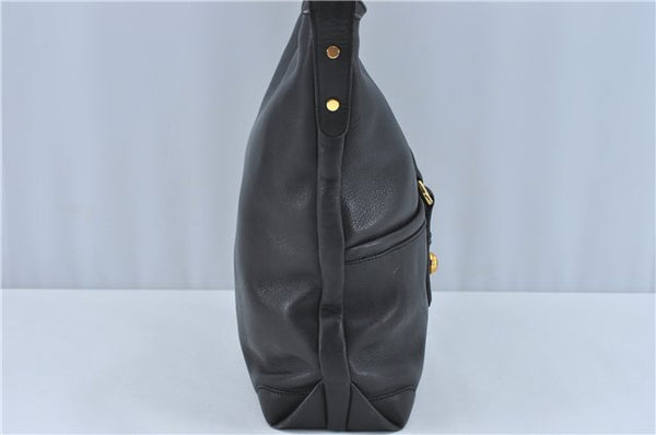 Authentic GUCCI Shoulder Tote Bag Leather Black J2552