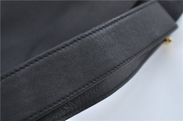 Authentic GUCCI Shoulder Tote Bag Leather Black J2552