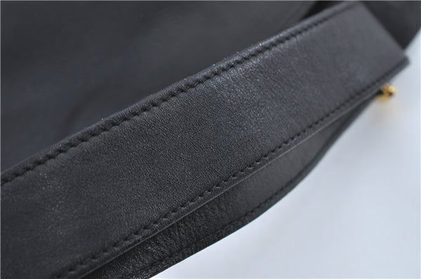 Authentic GUCCI Shoulder Tote Bag Leather Black J2552