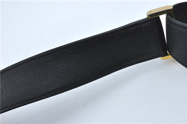 Authentic GUCCI Shoulder Tote Bag Leather Black J2552