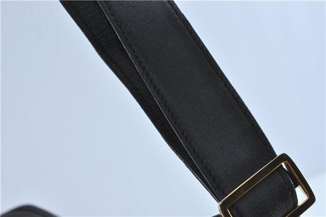 Authentic GUCCI Shoulder Tote Bag Leather Black J2552