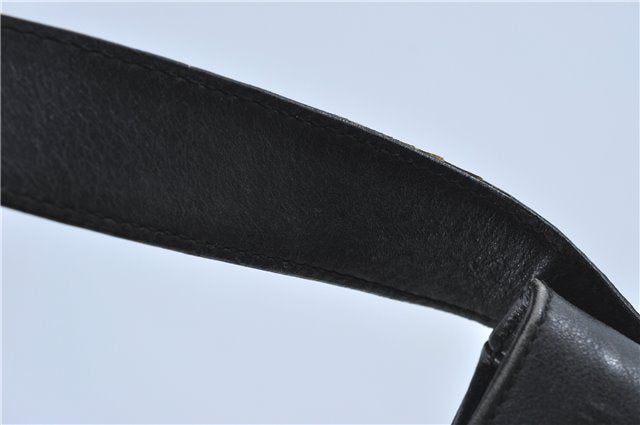 Authentic GUCCI Shoulder Tote Bag Leather Black J2552