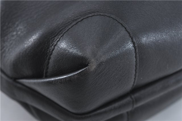 Authentic GUCCI Shoulder Tote Bag Leather Black J2552