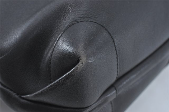 Authentic GUCCI Shoulder Tote Bag Leather Black J2552