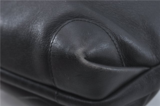 Authentic GUCCI Shoulder Tote Bag Leather Black J2552