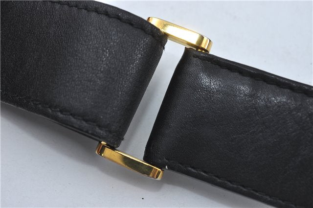 Authentic GUCCI Shoulder Tote Bag Leather Black J2552