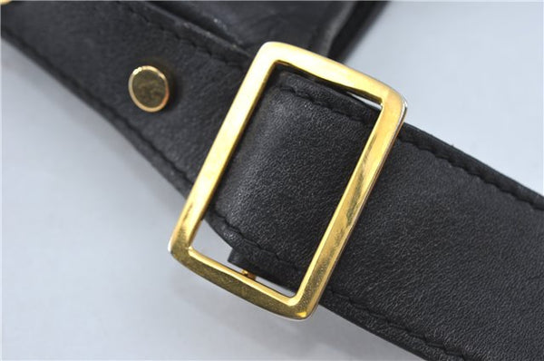 Authentic GUCCI Shoulder Tote Bag Leather Black J2552