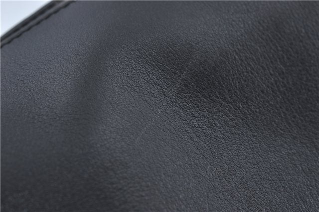 Authentic GUCCI Shoulder Tote Bag Leather Black J2552