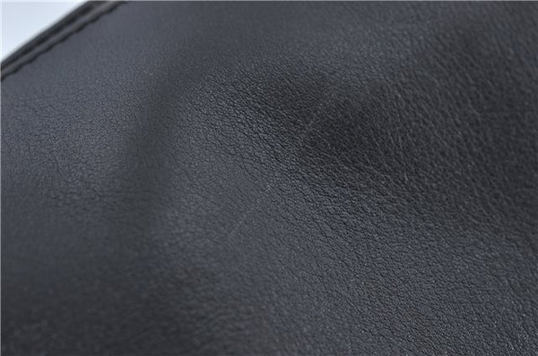 Authentic GUCCI Shoulder Tote Bag Leather Black J2552