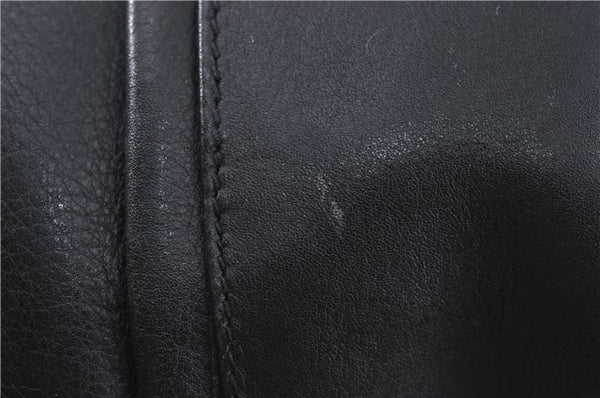 Authentic GUCCI Shoulder Tote Bag Leather Black J2552