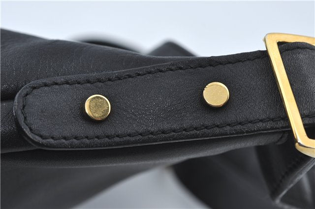 Authentic GUCCI Shoulder Tote Bag Leather Black J2552