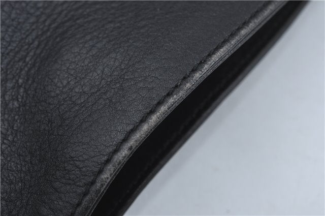 Authentic GUCCI Shoulder Tote Bag Leather Black J2552