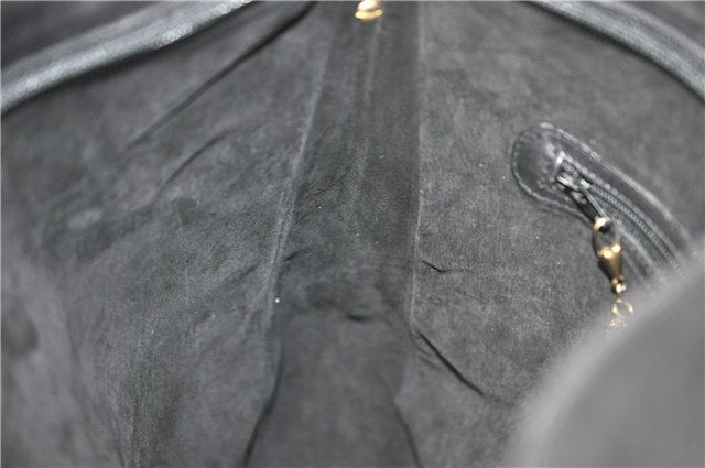 Authentic GUCCI Shoulder Tote Bag Leather Black J2552