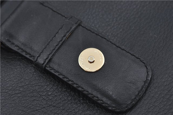 Authentic GUCCI Shoulder Tote Bag Leather Black J2552