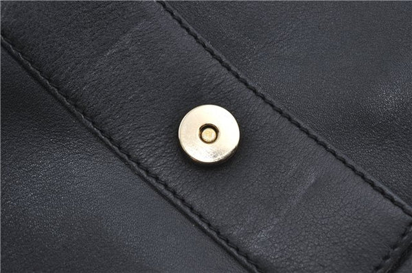 Authentic GUCCI Shoulder Tote Bag Leather Black J2552