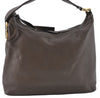 Authentic GUCCI Shoulder Hand Bag Leather Brown J2555