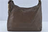 Authentic GUCCI Shoulder Hand Bag Leather Brown J2555