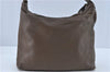 Authentic GUCCI Shoulder Hand Bag Leather Brown J2555