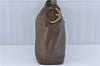 Authentic GUCCI Shoulder Hand Bag Leather Brown J2555