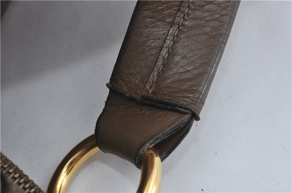 Authentic GUCCI Shoulder Hand Bag Leather Brown J2555