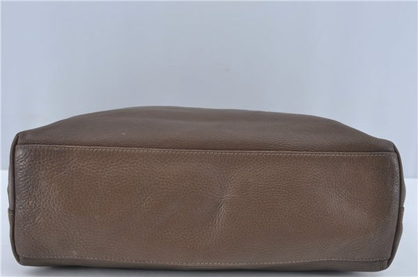 Authentic GUCCI Shoulder Hand Bag Leather Brown J2555
