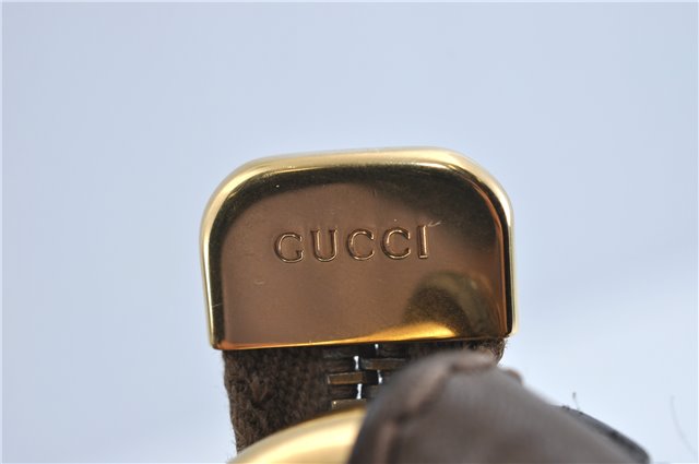 Authentic GUCCI Shoulder Hand Bag Leather Brown J2555