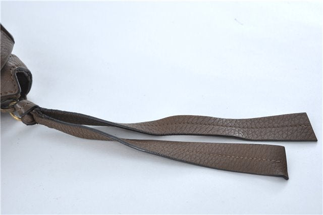 Authentic GUCCI Shoulder Hand Bag Leather Brown J2555