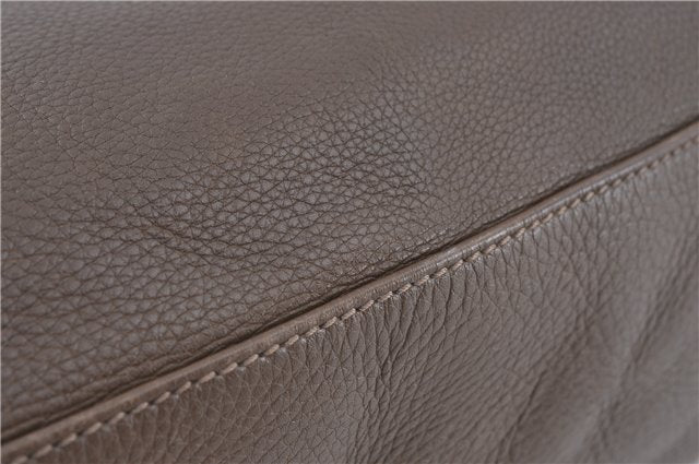 Authentic GUCCI Shoulder Hand Bag Leather Brown J2555