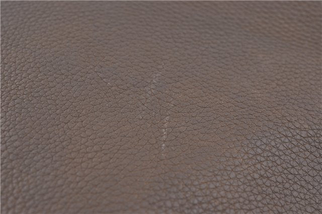 Authentic GUCCI Shoulder Hand Bag Leather Brown J2555