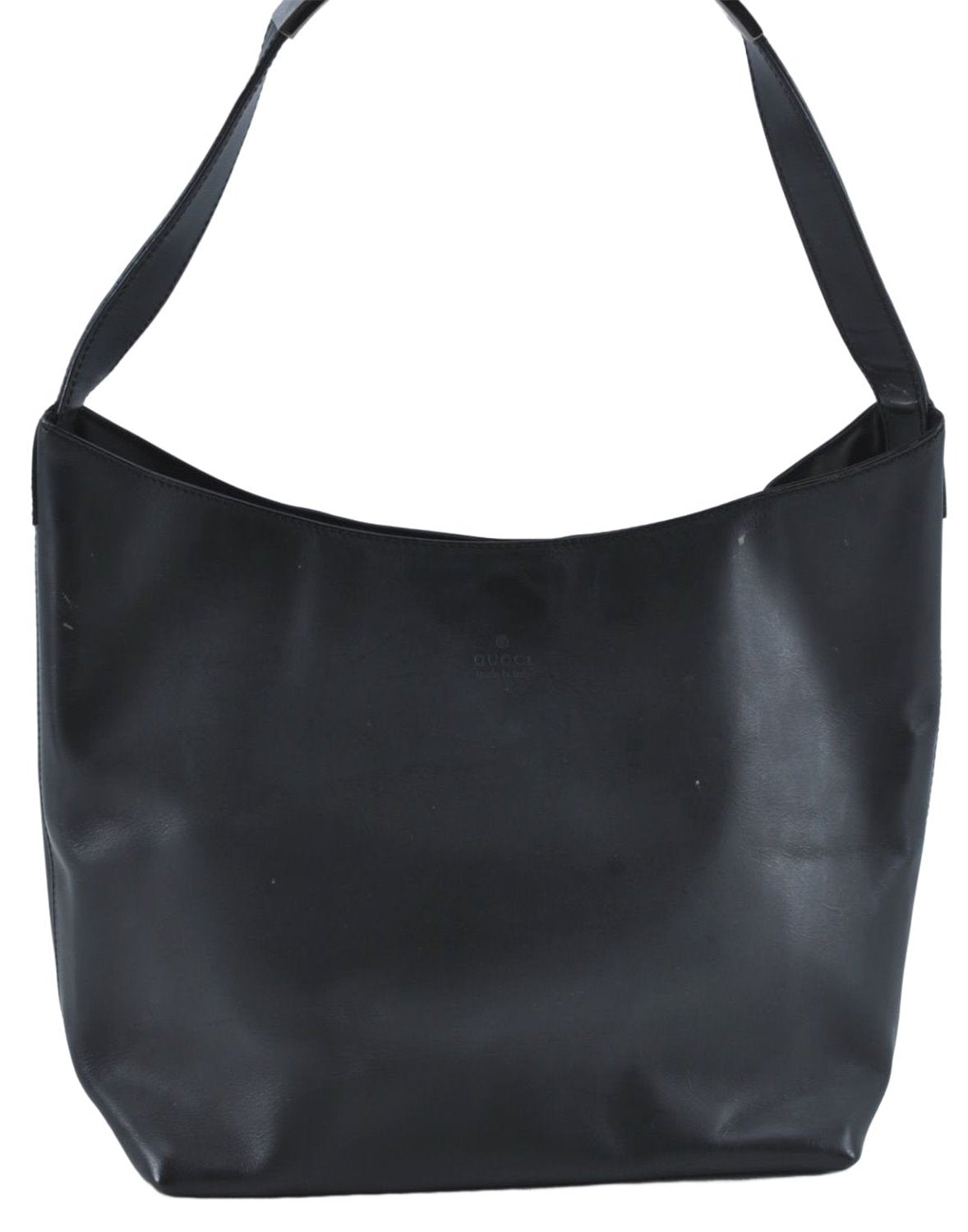 Authentic GUCCI Shoulder Hand Bag Purse Leather 0013298 Black J2560